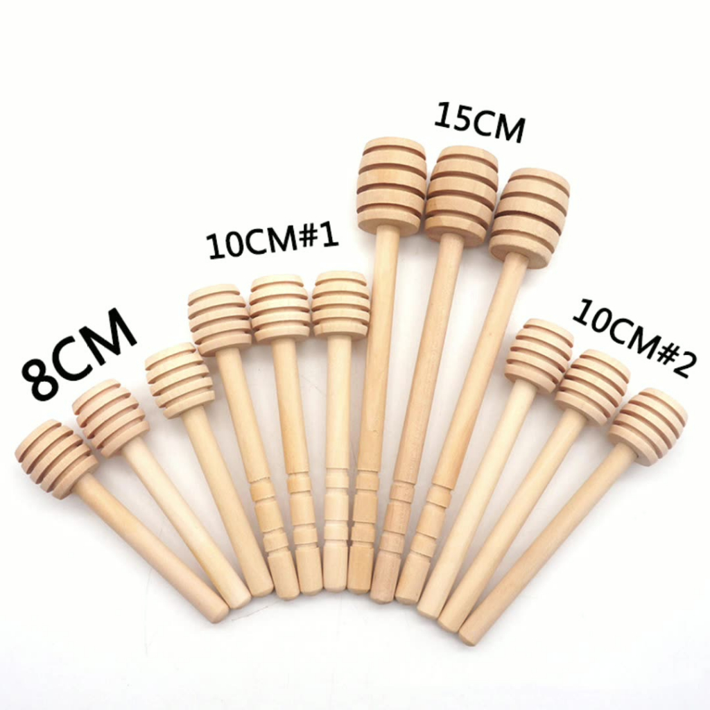 SENDOK MADU KAYU 8CM 15CM STIK ADUKAN MADU STIK MADU HONEY SPOON / HONEY DIPPER STICK FOOD GRADE