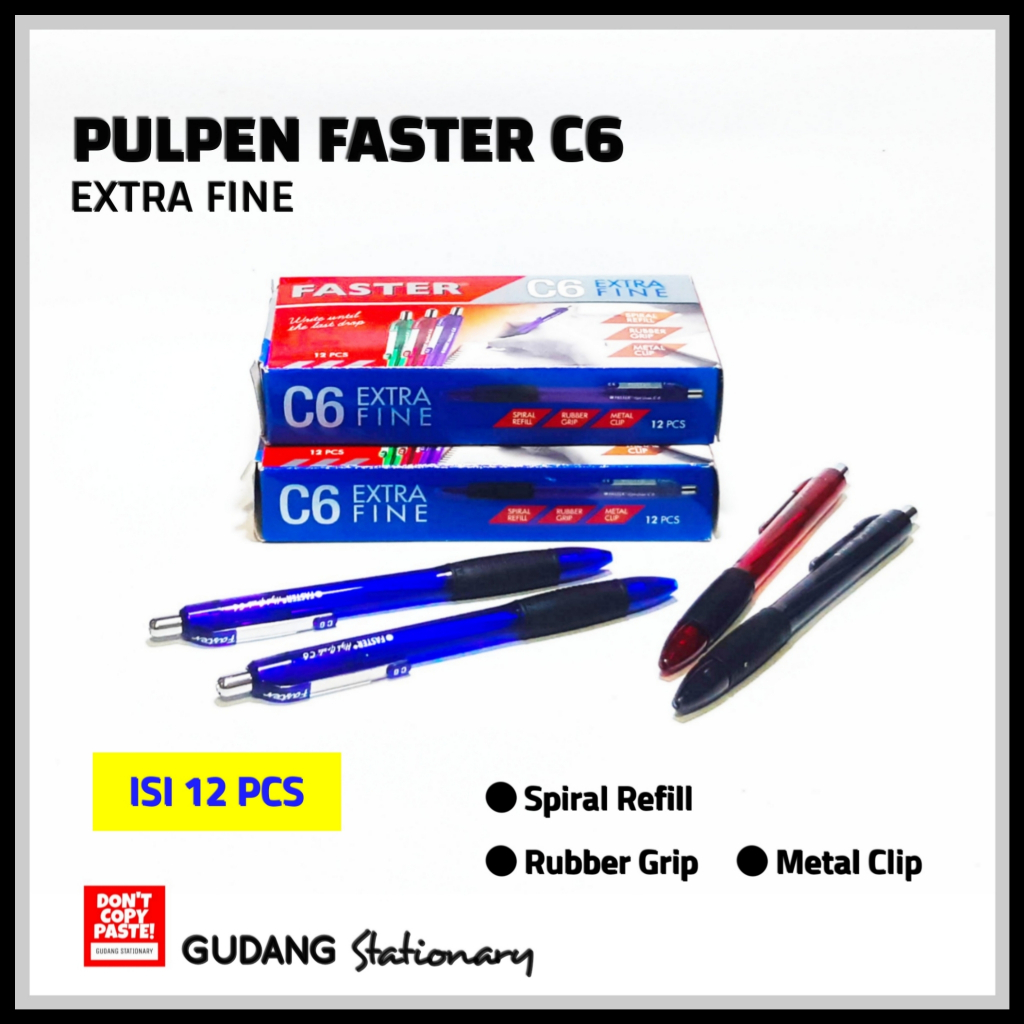 Ballpoint FASTER C6 [ isi 12 pcs ]