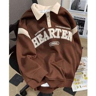 THE HEARTEN COLLAR SWEATER CREWNECK STYLE WANITA OVERSIZE