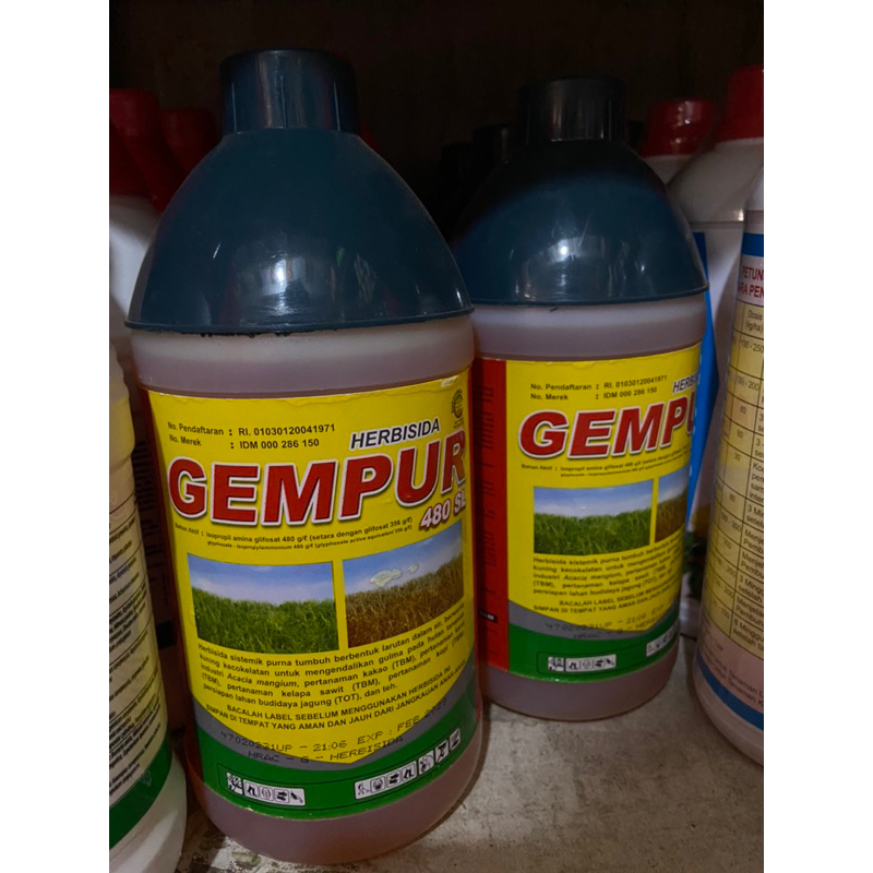 herbisida obat rumput gempur glifosat 480sl obat rumput gempur kemasan 1liter