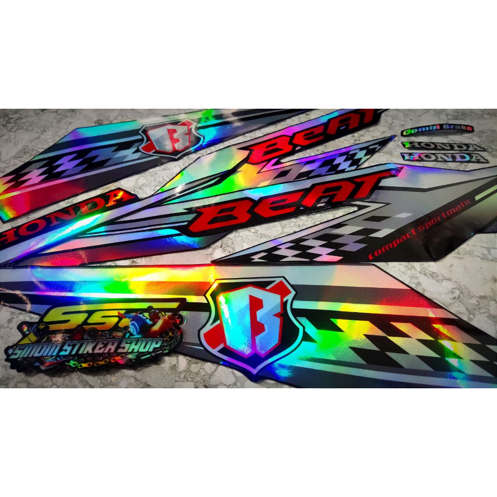 Stiker Striping Standar Hologram Honda Beat 2018
