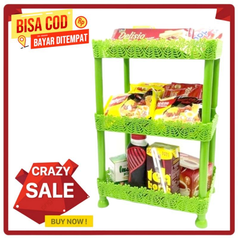 Rak Plastik Tingkat Serbaguna mini salon snack harga