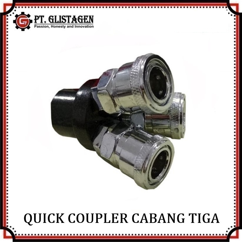 Quick Coupler Cabang 3 Double Thunders - Sambungan Selang Angin