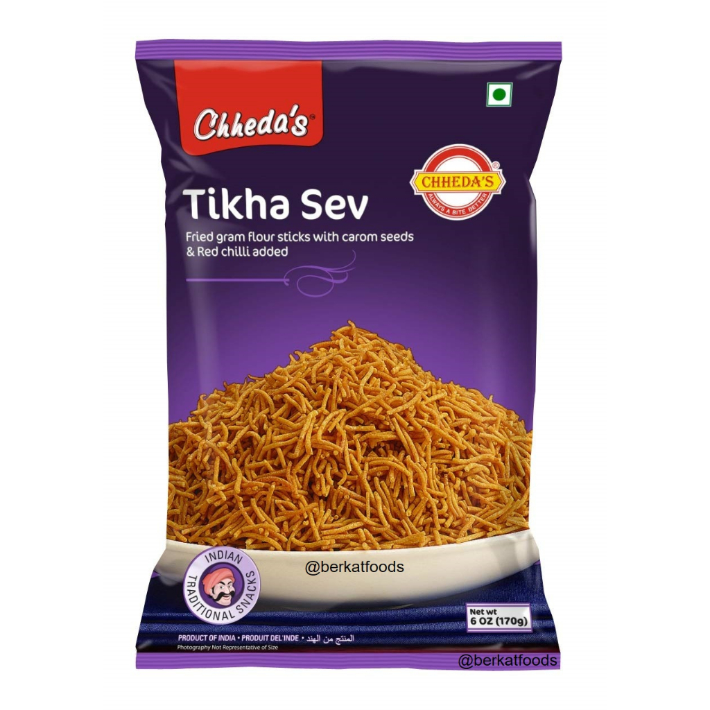 

Tikha Sev Chheda's / Cemilan India Fried Noodles Sticks Chilli Pedas