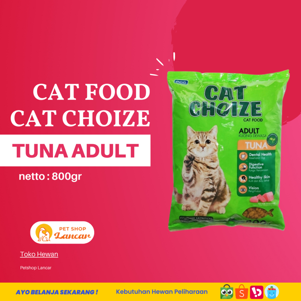(SUPER PROMO) Makanan Kucing Cat Choize 800gr - Cat Food / Tuna Adult