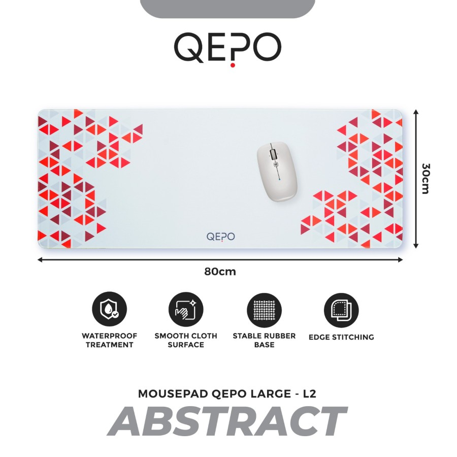 Mousepad gaming qepo rubber extended 80x30 cm Large anti slip type speed smooth L3 L2 L1 - alas mouse pad mat