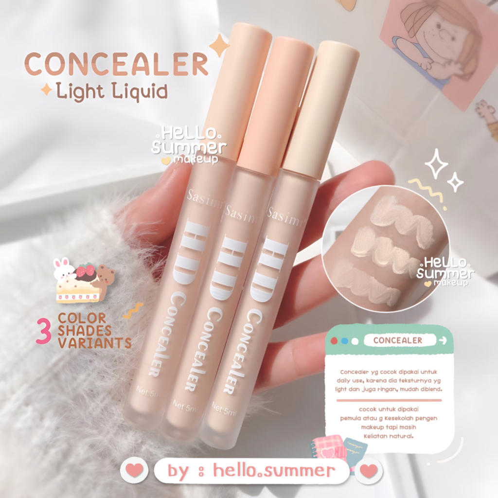 Sasimi HD Liquid Concealer &amp; Corrector Face 5ml Full Coverage