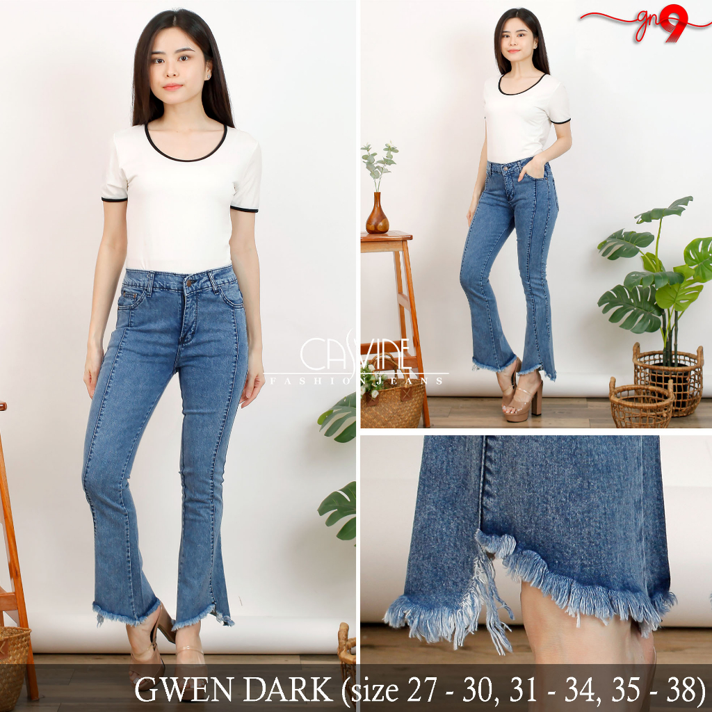 CASVINEJEANS | Celana Jeans Wanita Cewek GWEN 2746 Sobek Ripped Bigsize Jumbo Mom Jeans