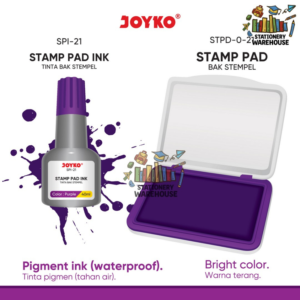 

Stamp Pad Ink Tinta Bak Stempel Refill Tinta Stempel Joyko Stamp Pad Ink SPI-21 , Stamp Pad STPD-0-21