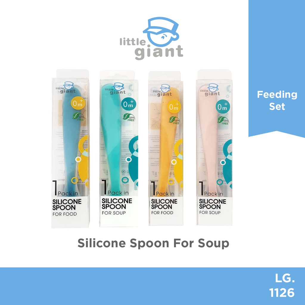 Little Giant LG.1126 - Silicone spoon for Soup - Sendok Makan Bayi Silikon