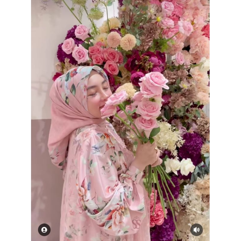 shellasaukia set hijab flower original