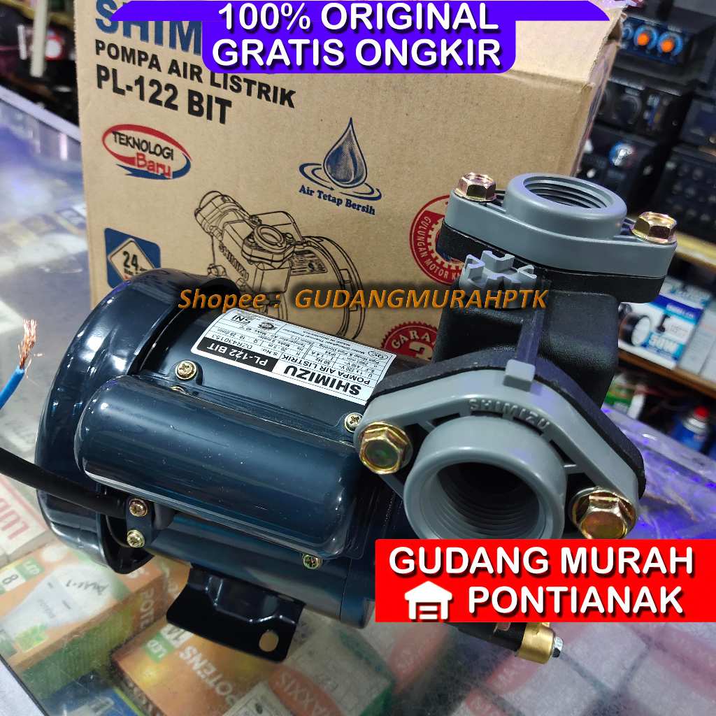 Pompa Air Shimizu 125 Watt 24 Jam Non stop KUAT AWET PS 122 125W PS122 125watt bit PS-122bit water pump