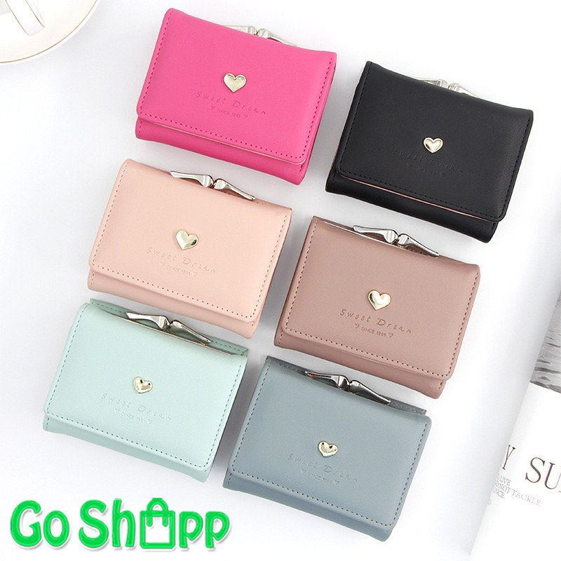 Dompet Koin Lipat Mini Wanita Import Kulit PU Fashion Korea Model Terbaru Kekinian PD16