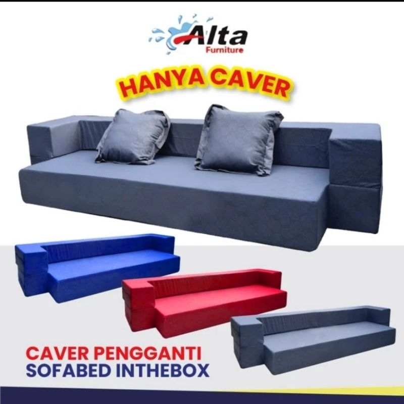 CAVER/SARUNG PENGGANTI/UKURAN SOFABED MINIMALIS IN THE BOX/SARUNG SOFA BED