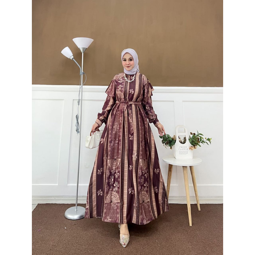 Saroja | Rayana Dress Premium Gamis Syar'i Ramadhan | SJ Fashion