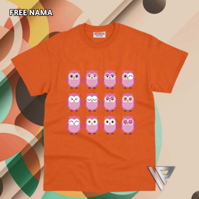 BAJU ANAK KAOS ANAK Unisex Terbaru Gambar Burung Hantu BAHAN PREMIUM