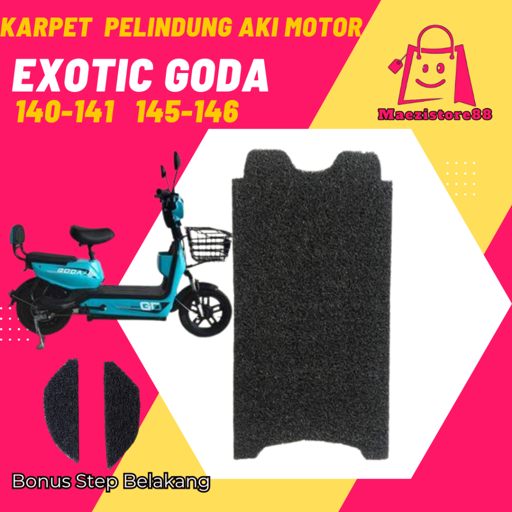 Karpet Sepeda Motor Listrik Exotic Goda 140-141  145-146 Bonus Step Belakakang