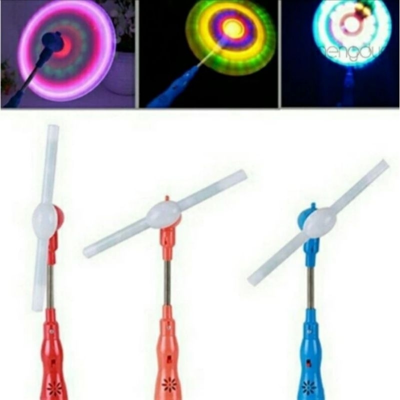 mainan stik kincir kipas LED