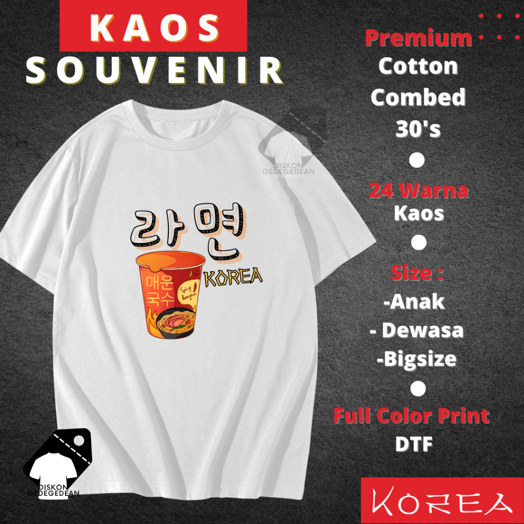 KAOS OLEH-OLEH SOUVENIR NEGARA KOREA - BAJU OLEH OLEH NEGARA KOREA - TSHIRT OLEH OLEH NEGARA KOREA -
