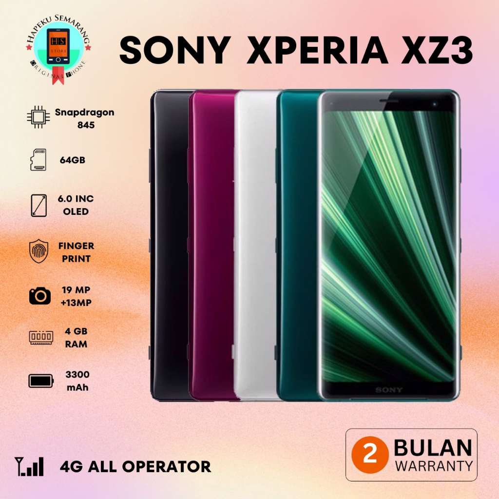 Sony Xperia XZ3 Super Mulus Like New Istimewa Bergaransi ALL OPERATOR INDONESIA