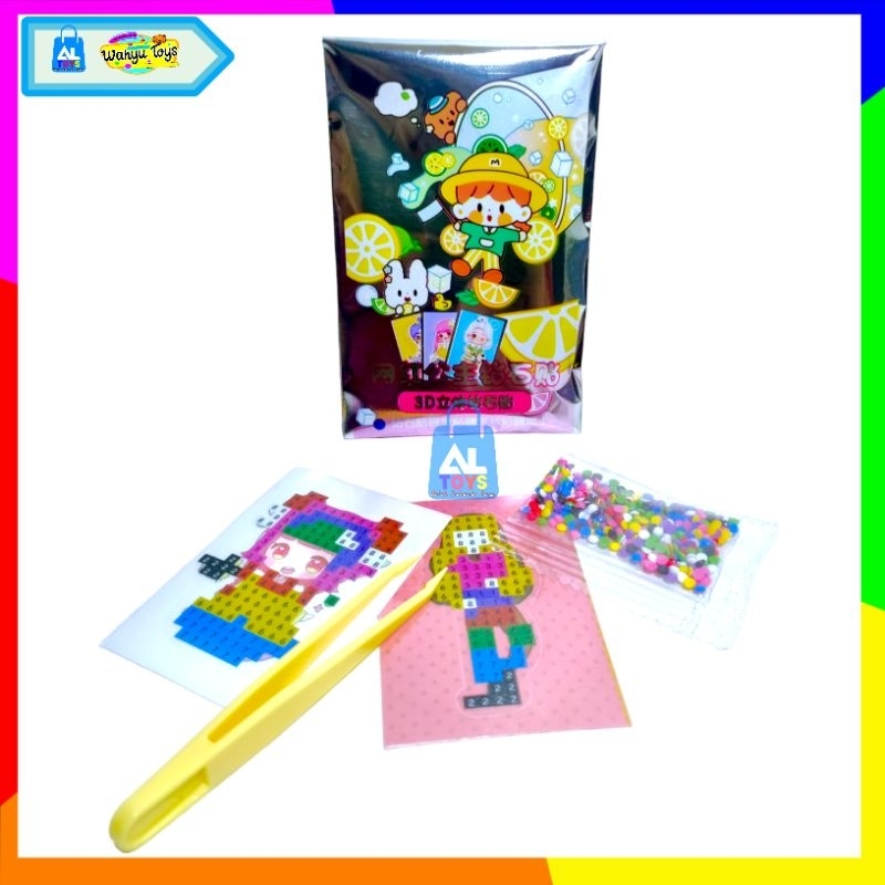MAINAN VIRAL STIKER DIAMOND 3D STIKER TIMBUL 3D DIAMOND MAINAN ANAK PEREMPUAN MURAH