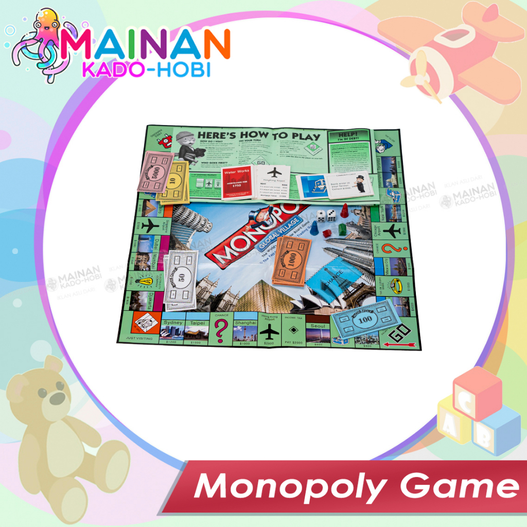 HADIAH HOBI MAINAN MOTORIK ANAK MONOPOLI BOARD GAME TOYS