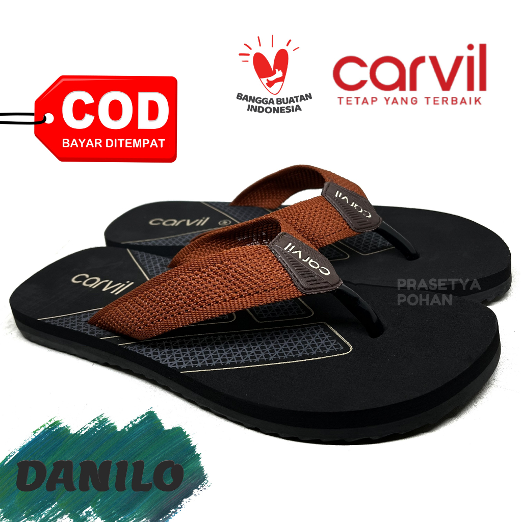 Sandal Pria UKURAN JUMBO Carvil Original Anti Air - Sendal Carvil Pria Original - Horison