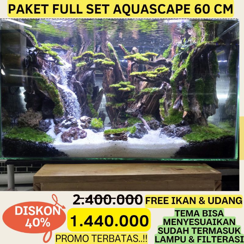 AQUASCAPE FULLSET UK 60 HIASAN AQUARIUM