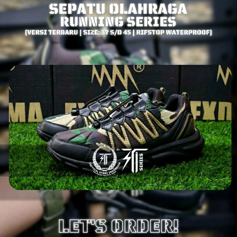 ORIGINAL - Sepatu Olahraga Running Exduma Loreng Malvinas TNI