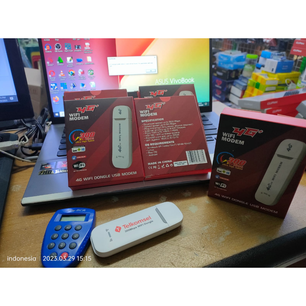 Usb MODEM wifi 4G LTE Telkomsel FLASH 300Mbps Unlock GSM