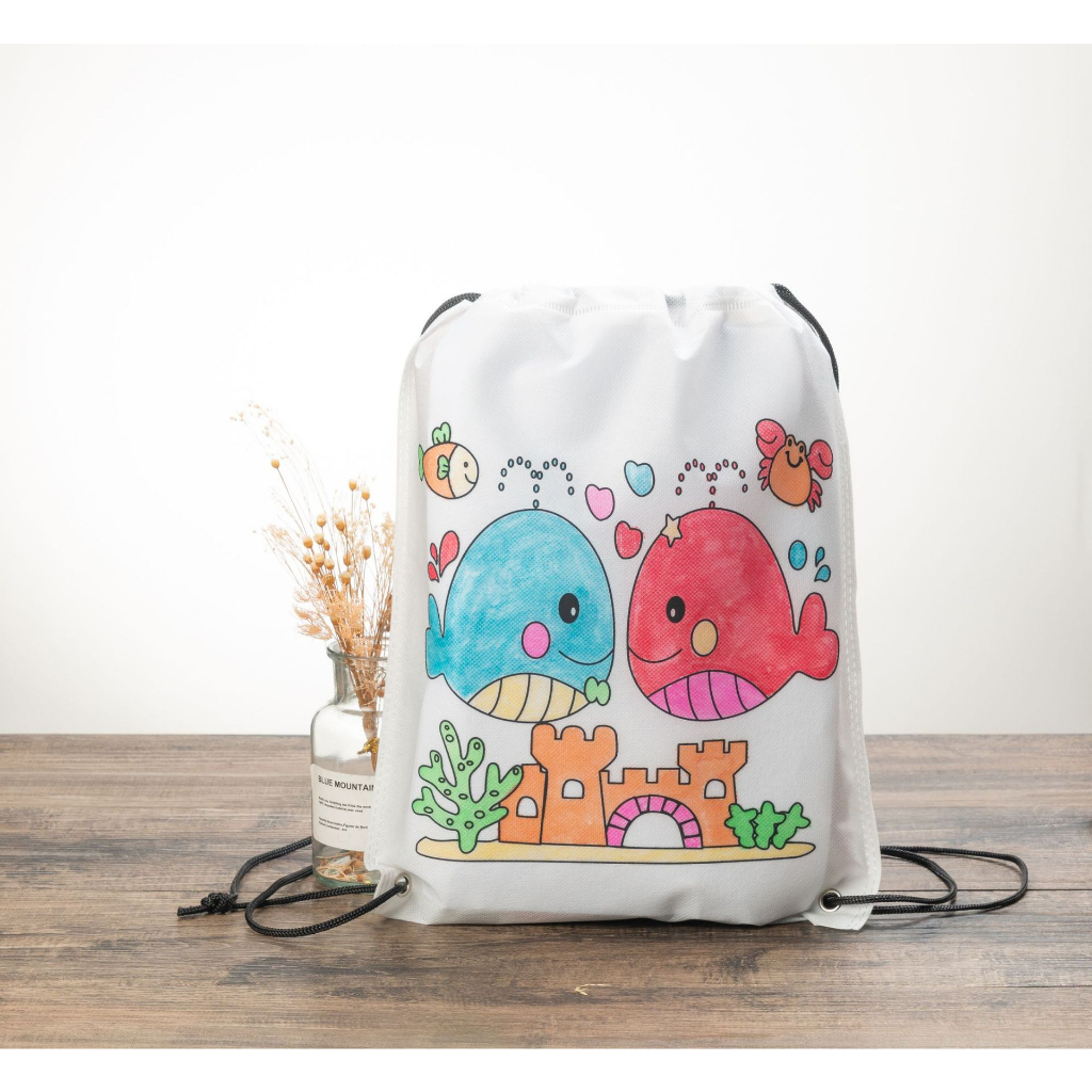 TweedyToys - DIY Cat Ransel / Mewarnai Tas Ransel Serut / Mainan Edukasi DIY