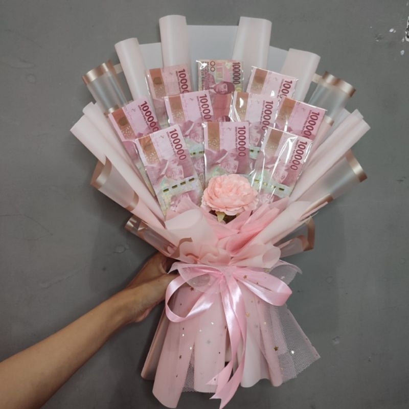 Buket bouquet wisuda pernikahan ulang tahun dan acara besar bisa request warna dan tambah kartu ucapan