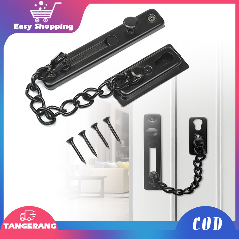 Grendel Slot Pintu Rantai Stainless Steel Grendel Rantai Jendela Selot Pintu Rumah Rantai Door Chain Kunci safety lock