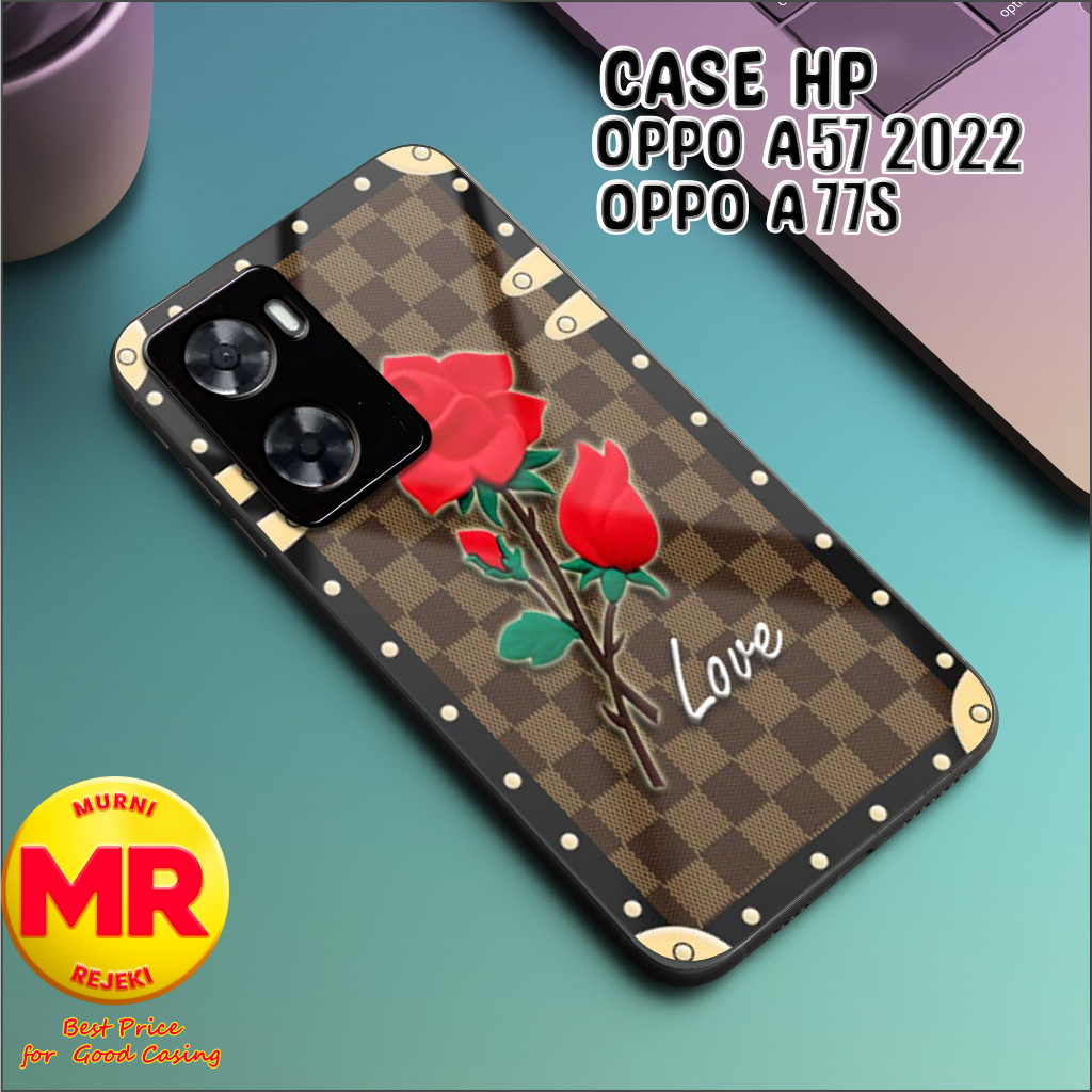Case Oppo A57 2022 Casing Oppo A77S Case Bunga Brand Terbaru Case Keren Hardcase Softcase Glossy
