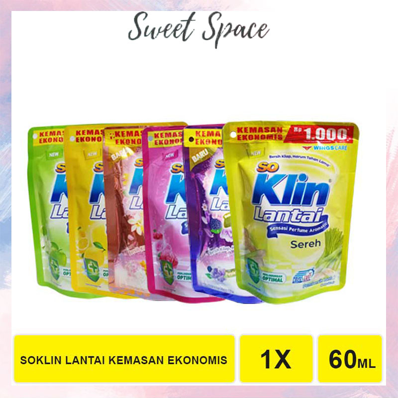 SO KLIN LANTAI POUCH 60ML PER 1 PCS [SWEETSPACE]