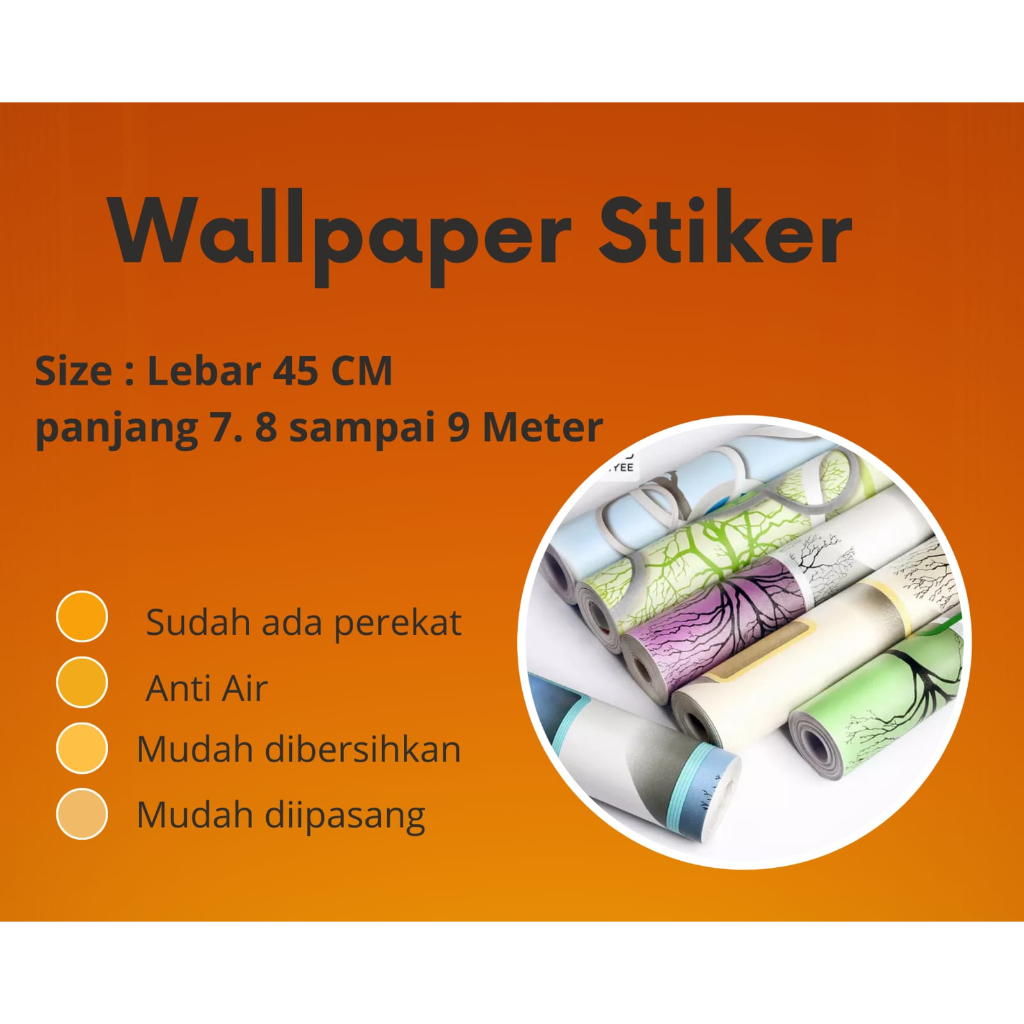 Wallpaper dinding ukuran 45cmx10m /9,5m Geometri DEKORASI RUMAH , KAMAR  DLL