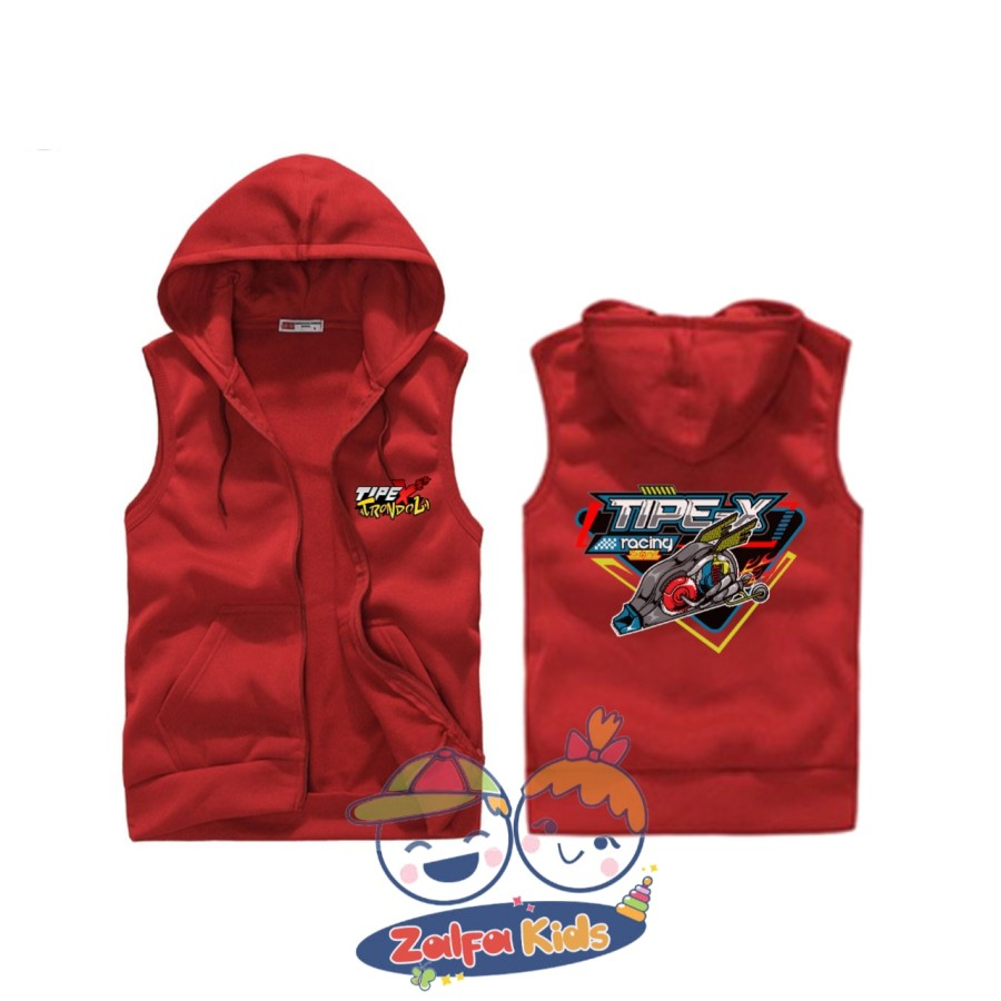 JAKET ROMPI VEST ZIPPER ANAK LAKI-LAKI & PEREMPUAN TIPE-X TRONDOL RACING