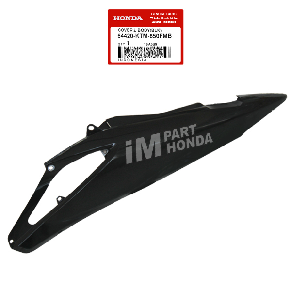 64420-KTM-850FMB Cover Body Kiri Supra X 125 Lama Batman 2005 - 2013 Hitam
