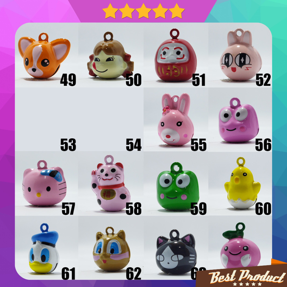 kalung kucing motif bell  karakter motif persegi lucu