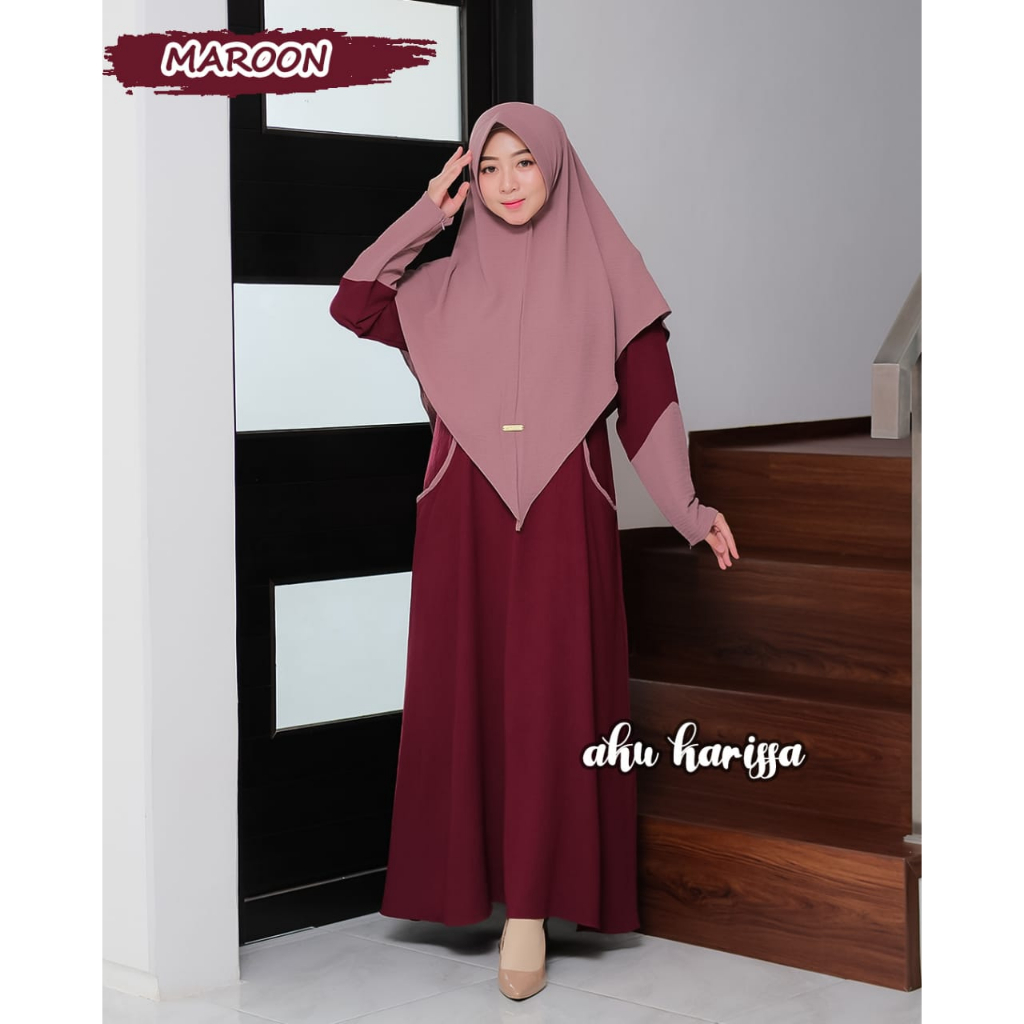 Gamis SYARI DEANA aku karissa  baju lebaran CLAUDIA DIYANTI terbaru modis modern original berlabel muslimah fashion stlye wanita