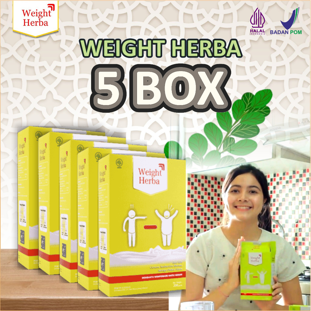 

[BISA COD] 5 BOX WEIGHT HERBA - Susu Penambah Berat Badan Peningkat Nafsu Makan - Bisa COD Halal BPOM Ditributor resmi