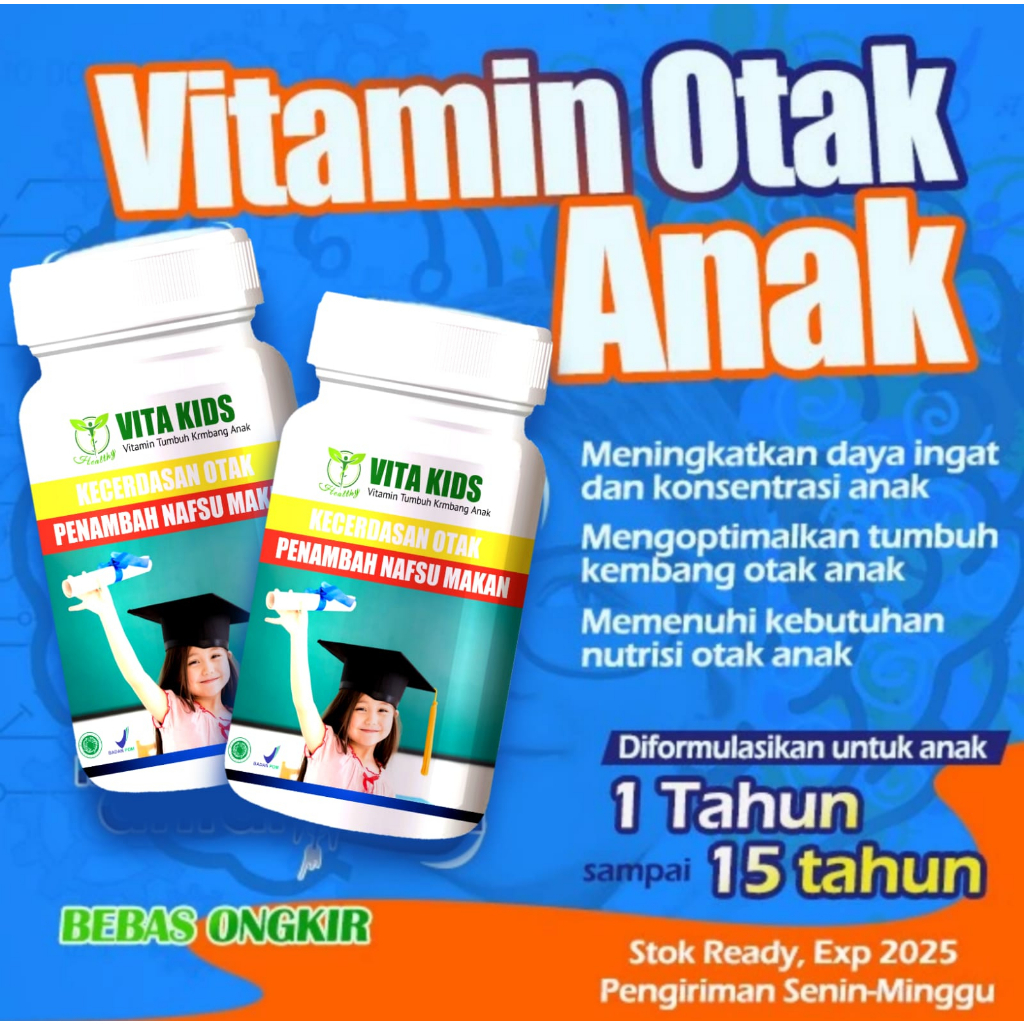 VITAMIN OTAK Obat Penambah Daya Ingat Vitamin Kecerdasan Otak Anak Dan Dewasa Nutrisi Otak Anak Cerd