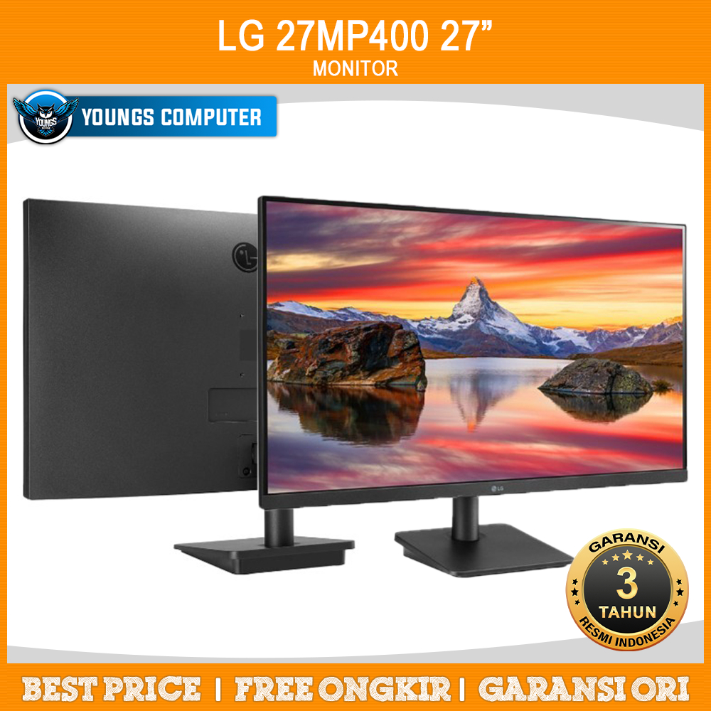 LED LG 27MP400-B 27&quot; IPS 1080P 3-Side Borderless AMD FreeSync Monitor