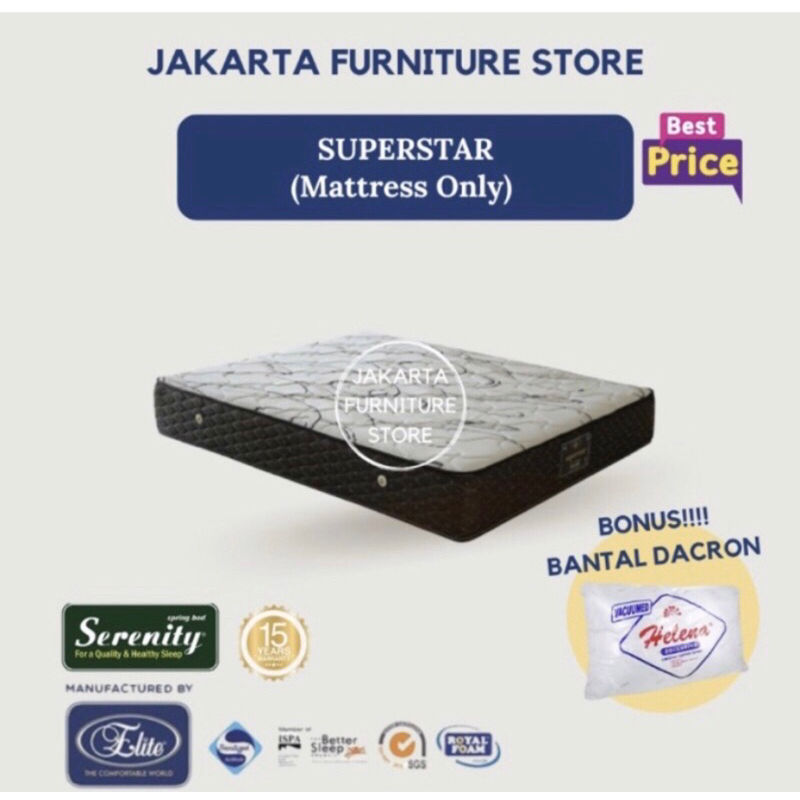 Springbed Elite Serenity Superstar uk.140x200 ( Hanya Kasur )