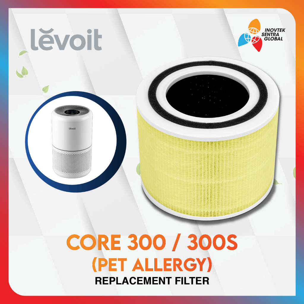 Levoit Air Purifier Replacement Filter Core 300 Yellow Pet Allergy