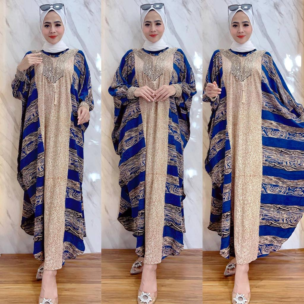 Gamis kaftan jumbo renda bahan rayon / Gamis kaftan LD 200 / Gamis kaftan jumbo