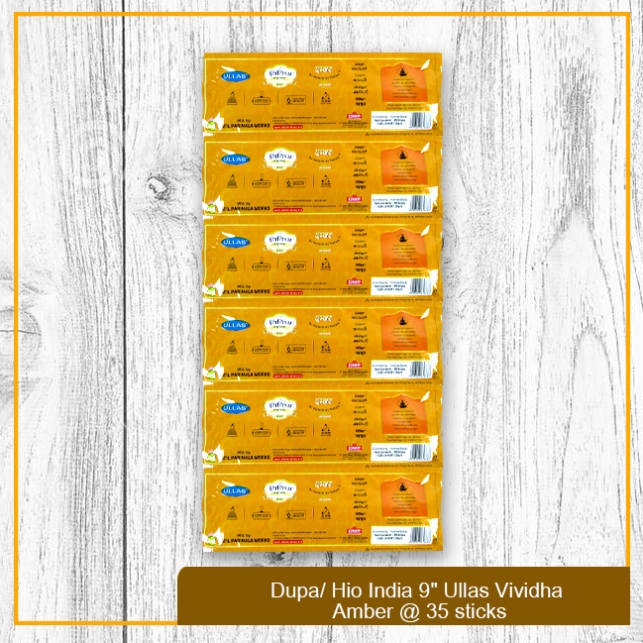 Dupa/Hio Harum/Wangi India Ullas Pouch Vividha Amber @35 sticks isi 6