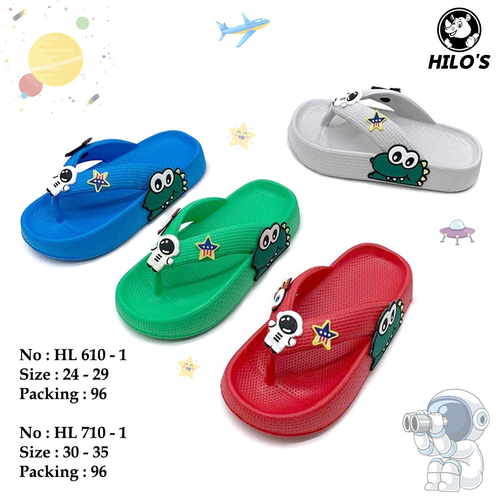 Sandal Anak Laki-Laki Sandal Jepit Bahan Karet Tidak Licin Motif Unik Dan Lucu Terbaru