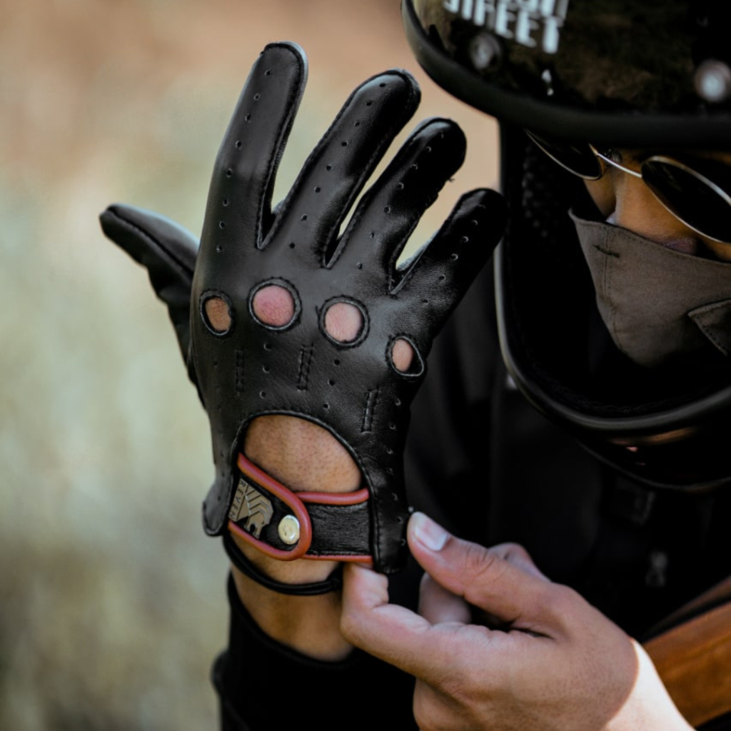 Sarung Tangan Riding Kekinian 100% Kulit Domba Asli Lembut dan Halus Cowok Cewek - REVEN GLOVES