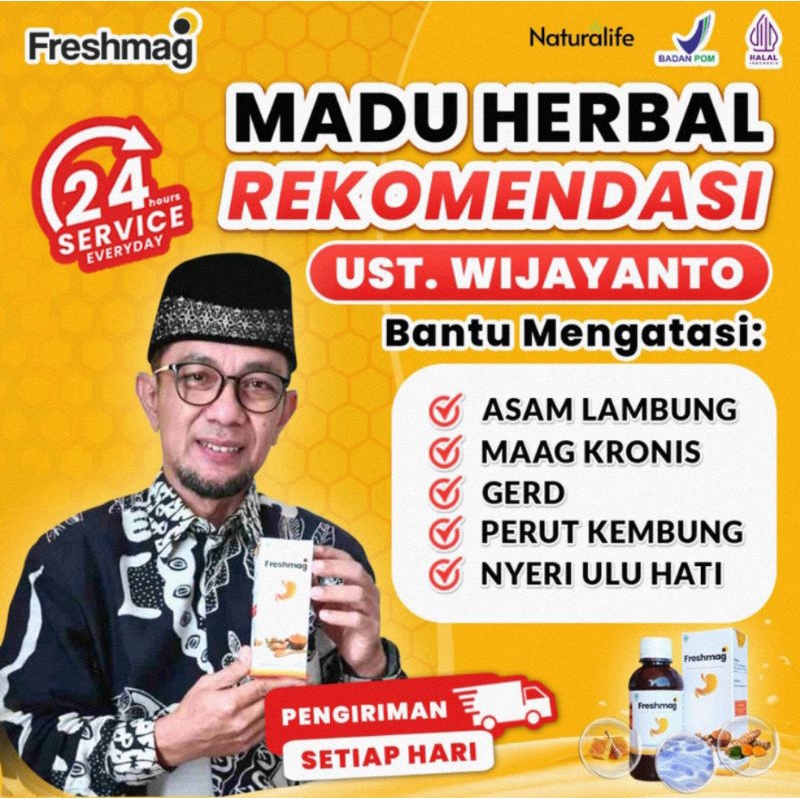 Freshmag Madu Untuk Lambung / Perut Sering Mual Muntah , Madu Obat Asam Lambung Naik Nafas Sesak